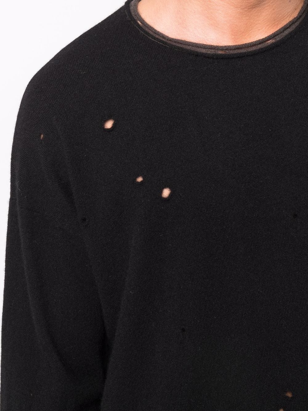 distressed-effect jumper - 5