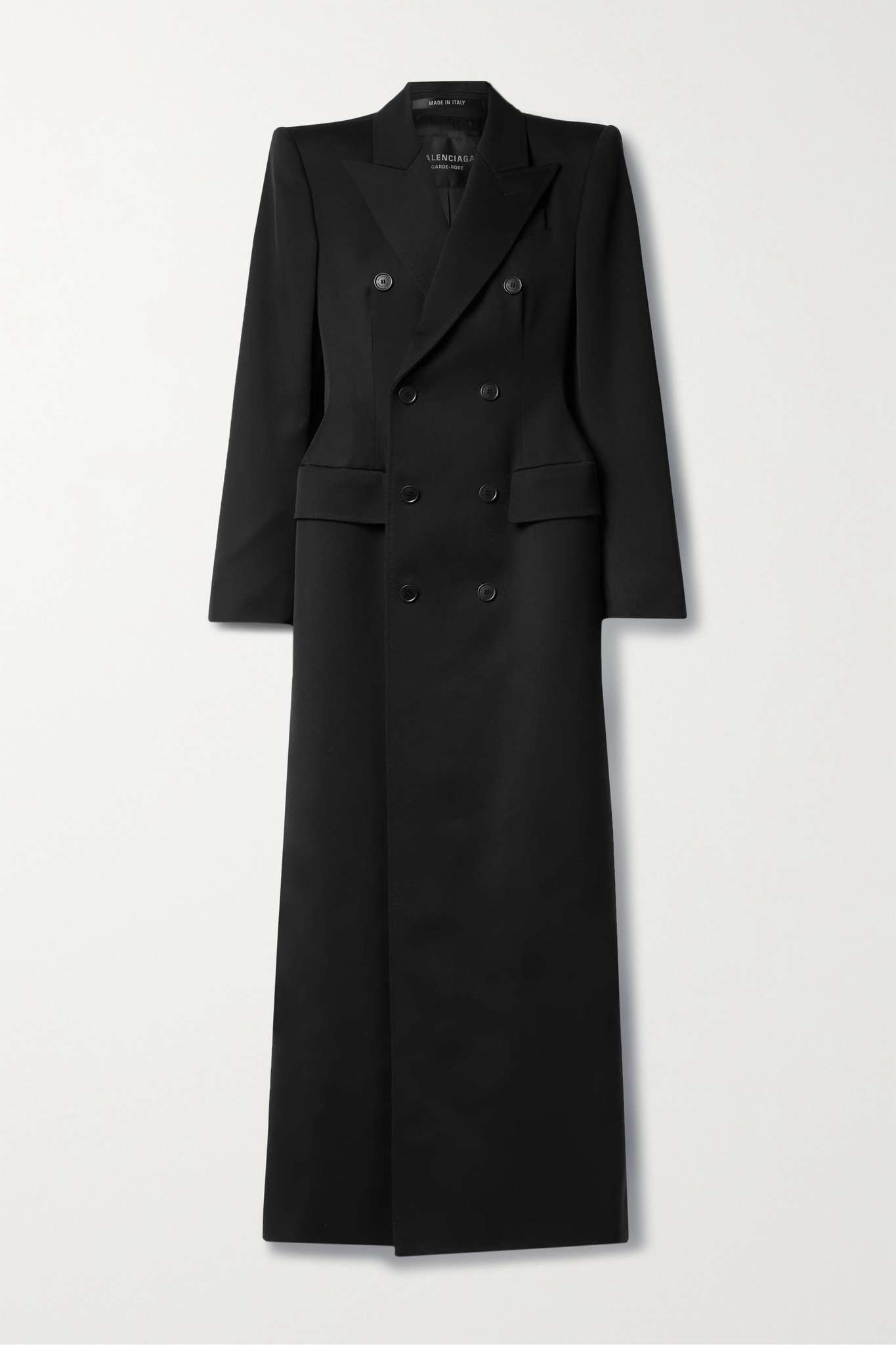 BALENCIAGA Hourglass double-breasted wool-twill coat | REVERSIBLE