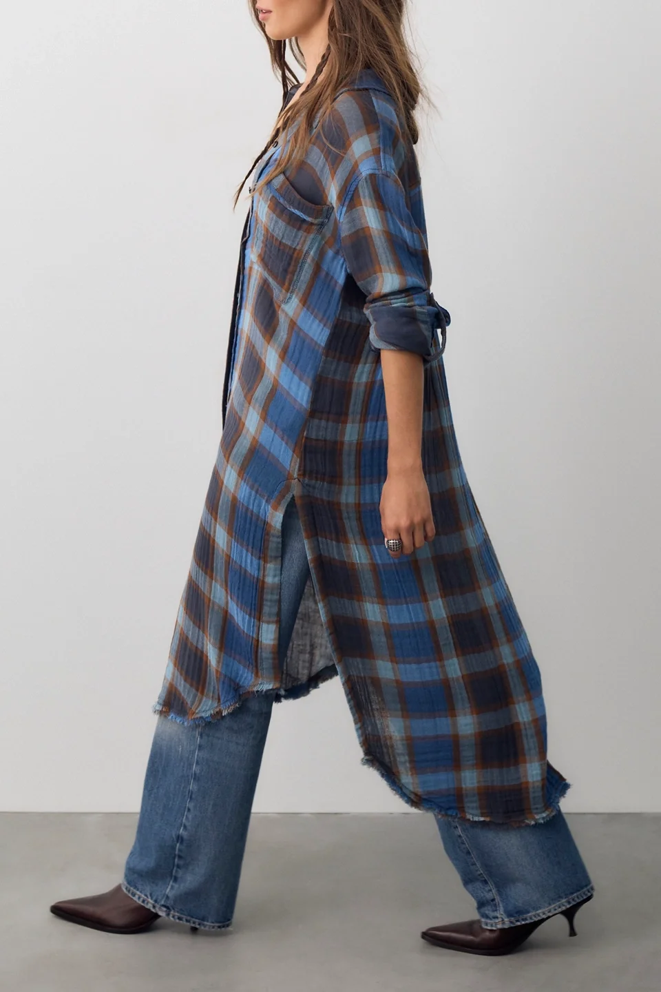 We The Free Layer Up Maxi Button Down Top - 1