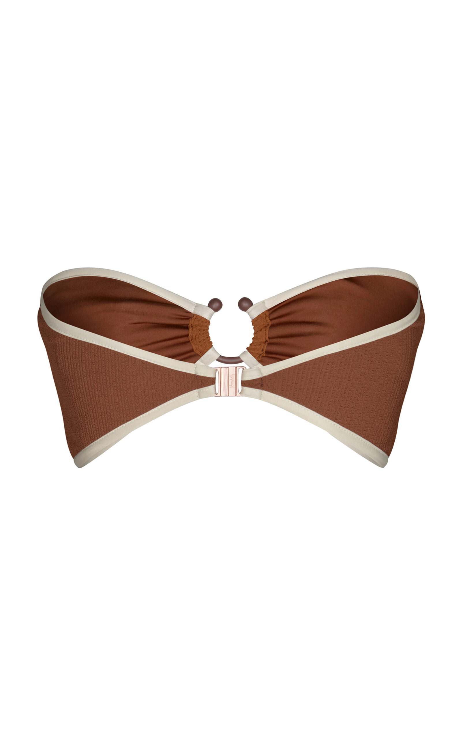 Seawaters Ring-Detailed Bandeau Bikini Top brown - 4