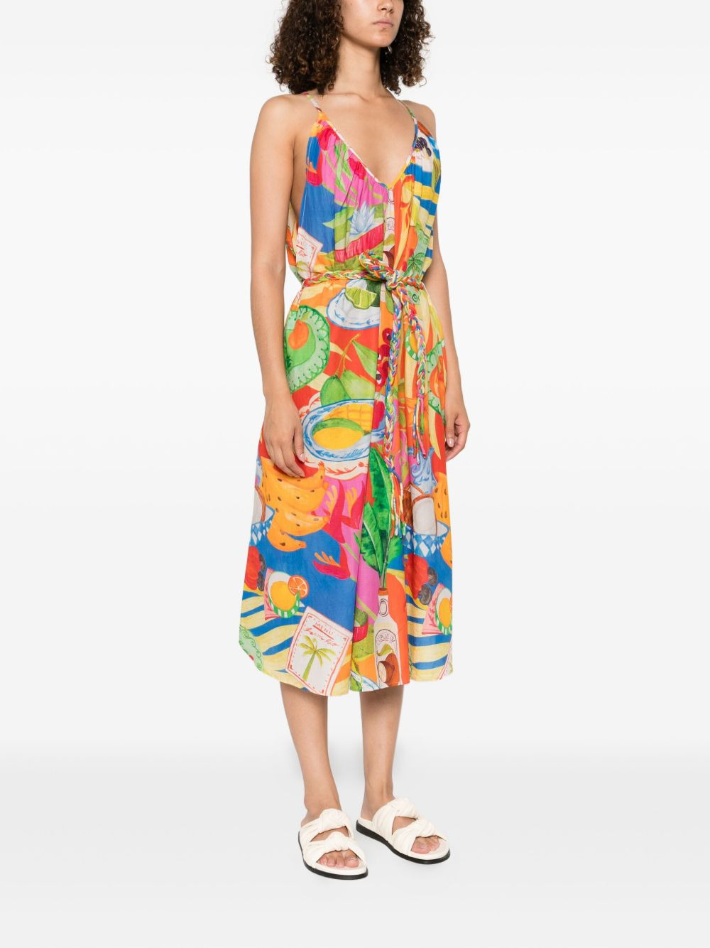 printed midi dress - 3