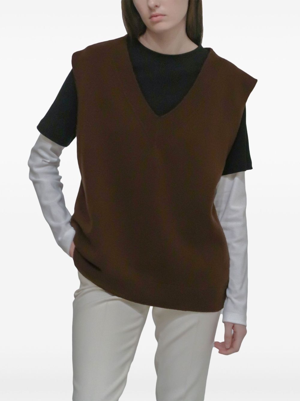 oversize sweater vest - 5