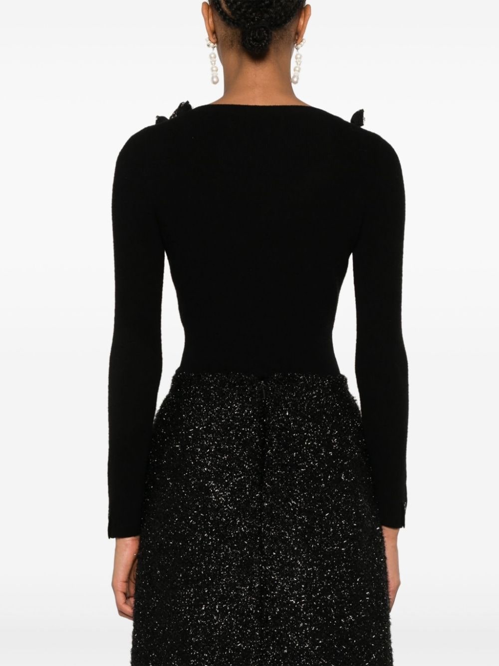 embellished-neckline bodysuit - 4