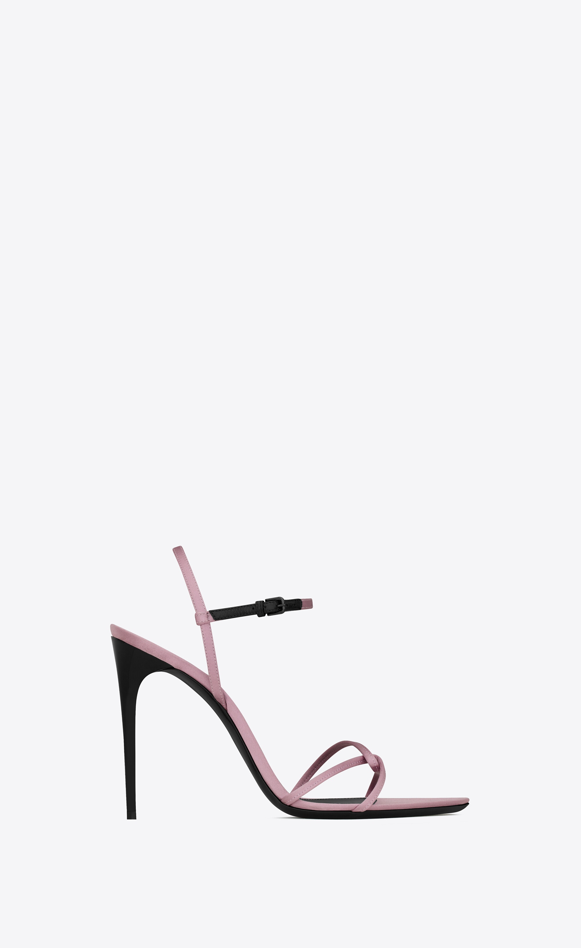 SAINT LAURENT clara sandals in silk satin | REVERSIBLE