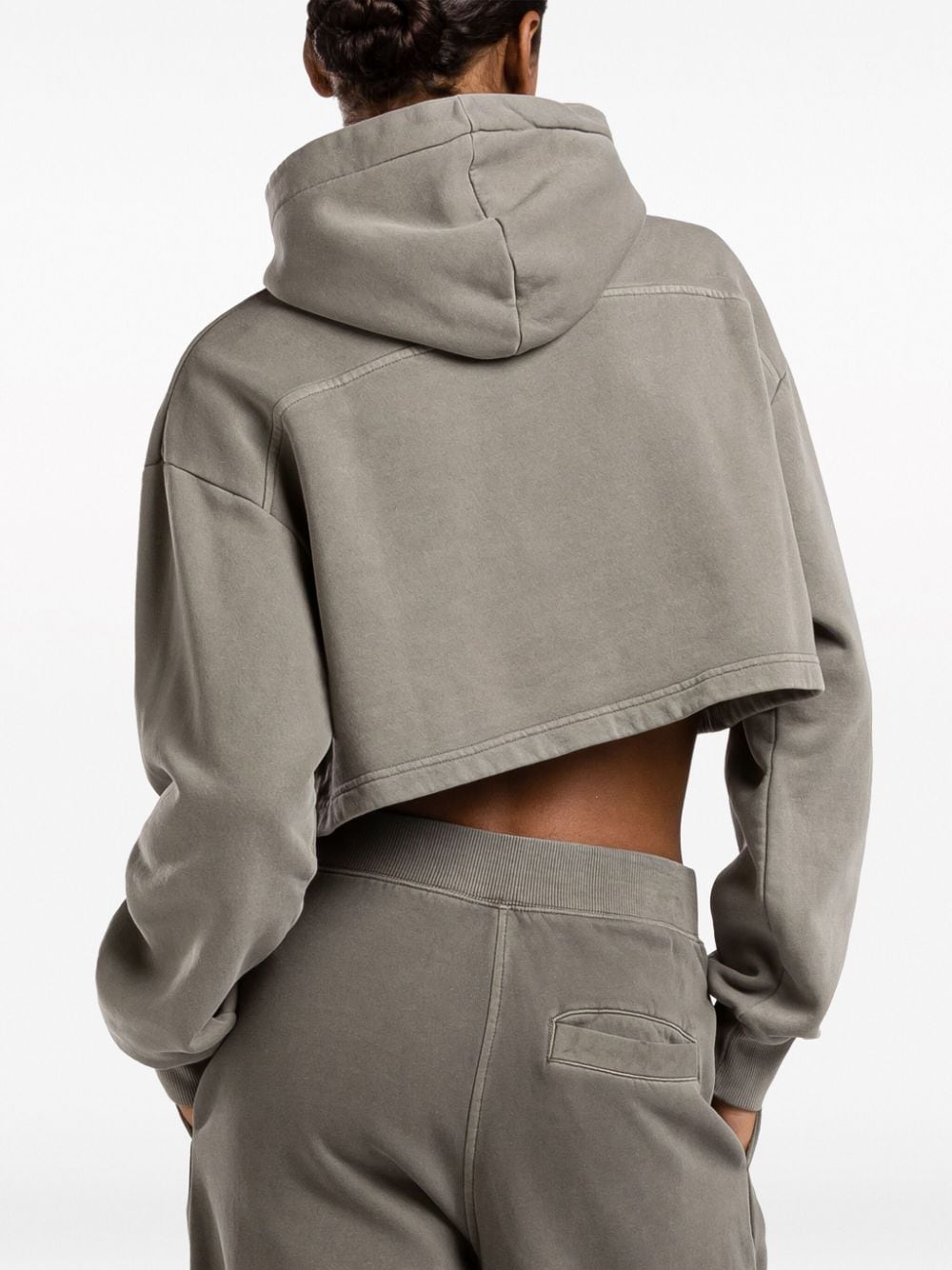 Classics drop-shoulder cropped hoodie - 4