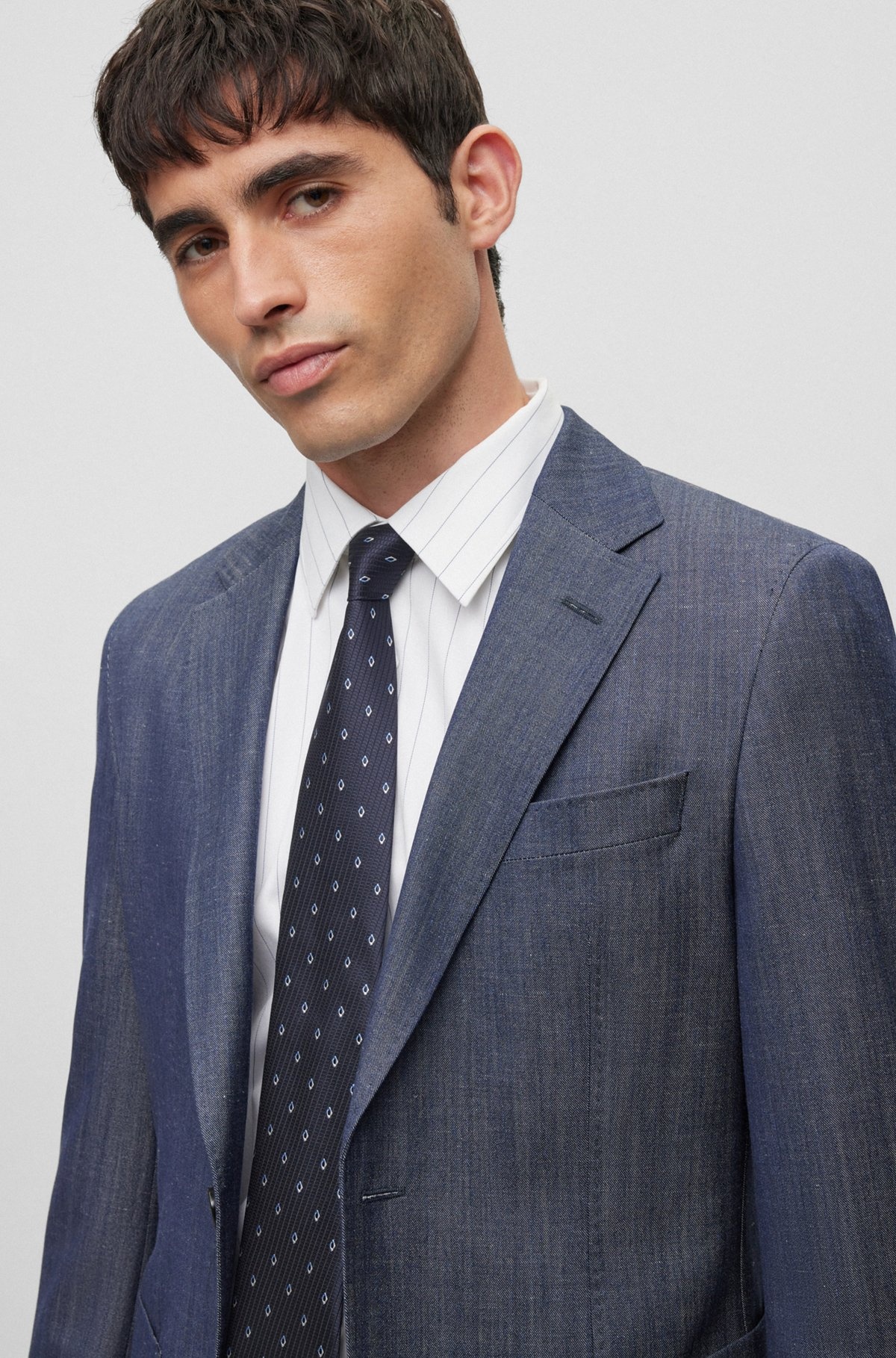 SILK-JACQUARD TIE WITH MODERN PATTERN - 2