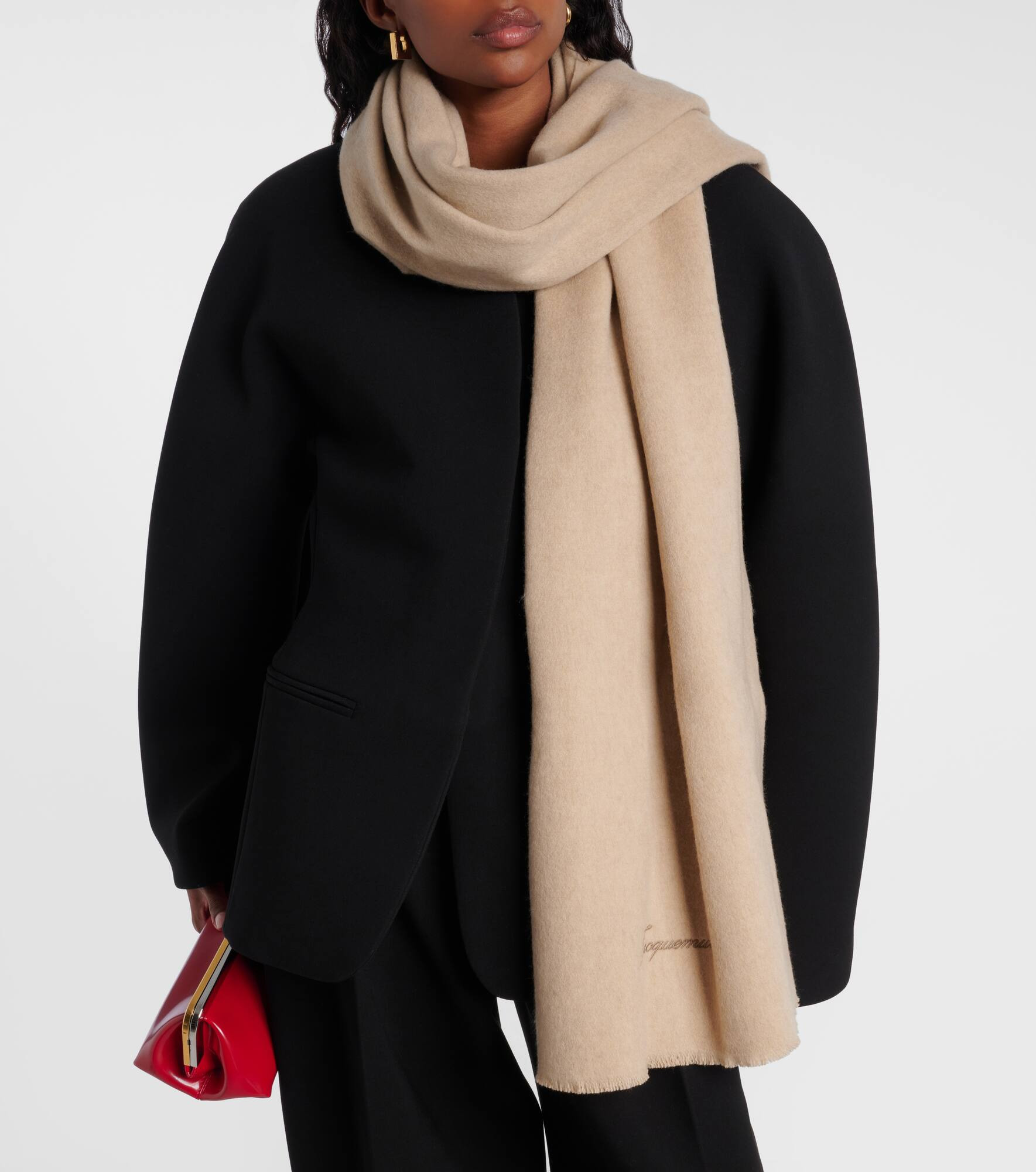 Wool and cashmere scarf - 2