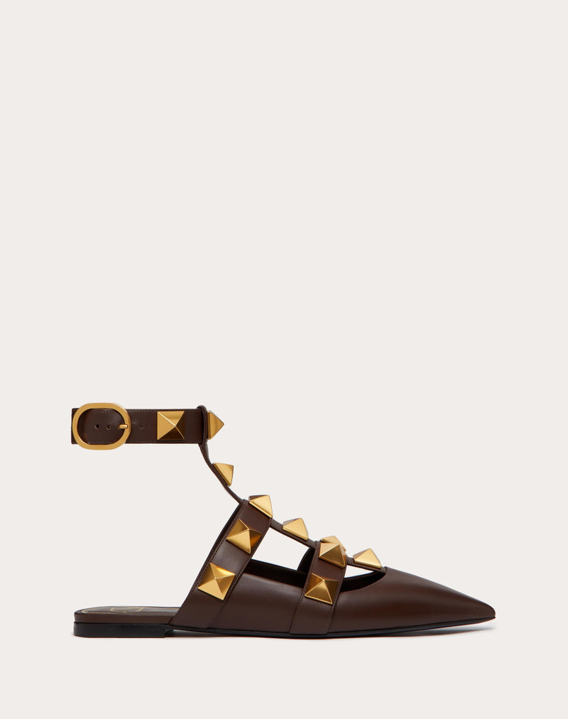 ROMAN STUD CALFSKIN BALLET FLAT - 1