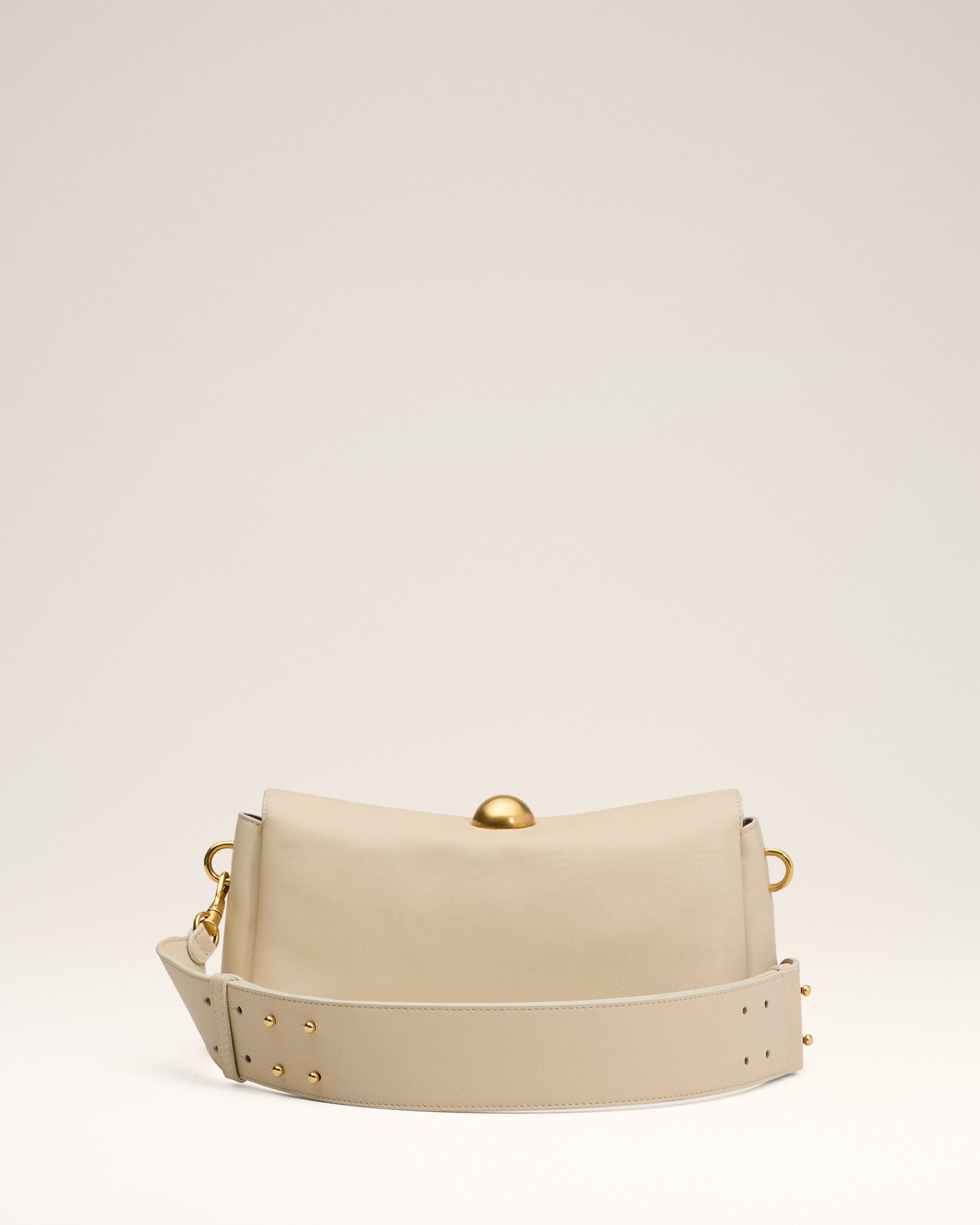 BEIGE LEATHER CARROUSEL BAG - 4
