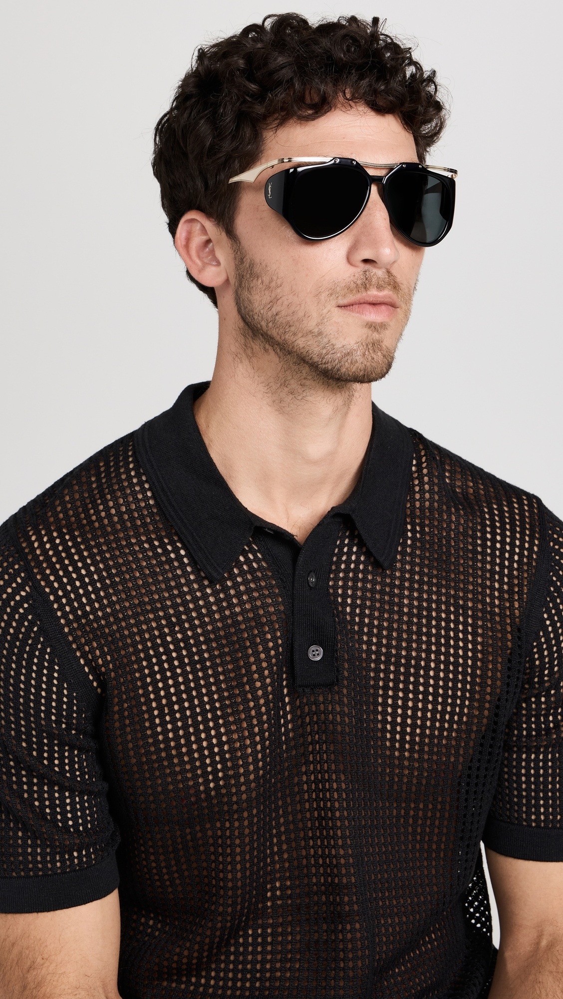 【関税＆送料込み】Saint Laurent Amelia Sunglasses SAINT LAURENT EYEWEAR Amelia aviator-style tortoiseshell