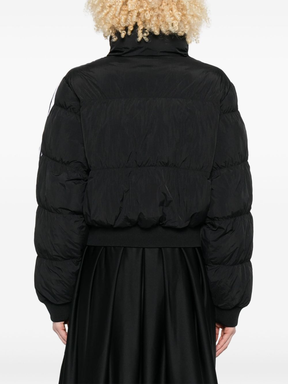 three-stripes logo puffer jacket - 4