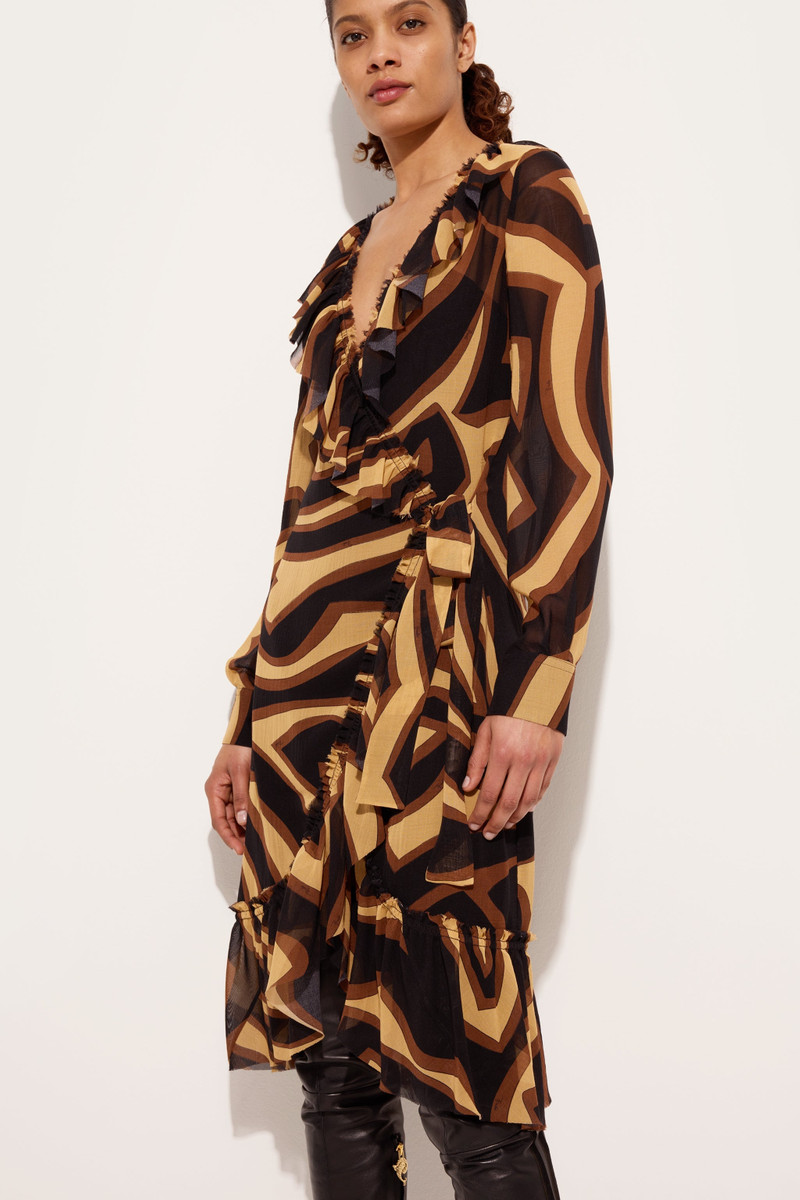 LABIRINTO PRINT WRAP DRESS 5