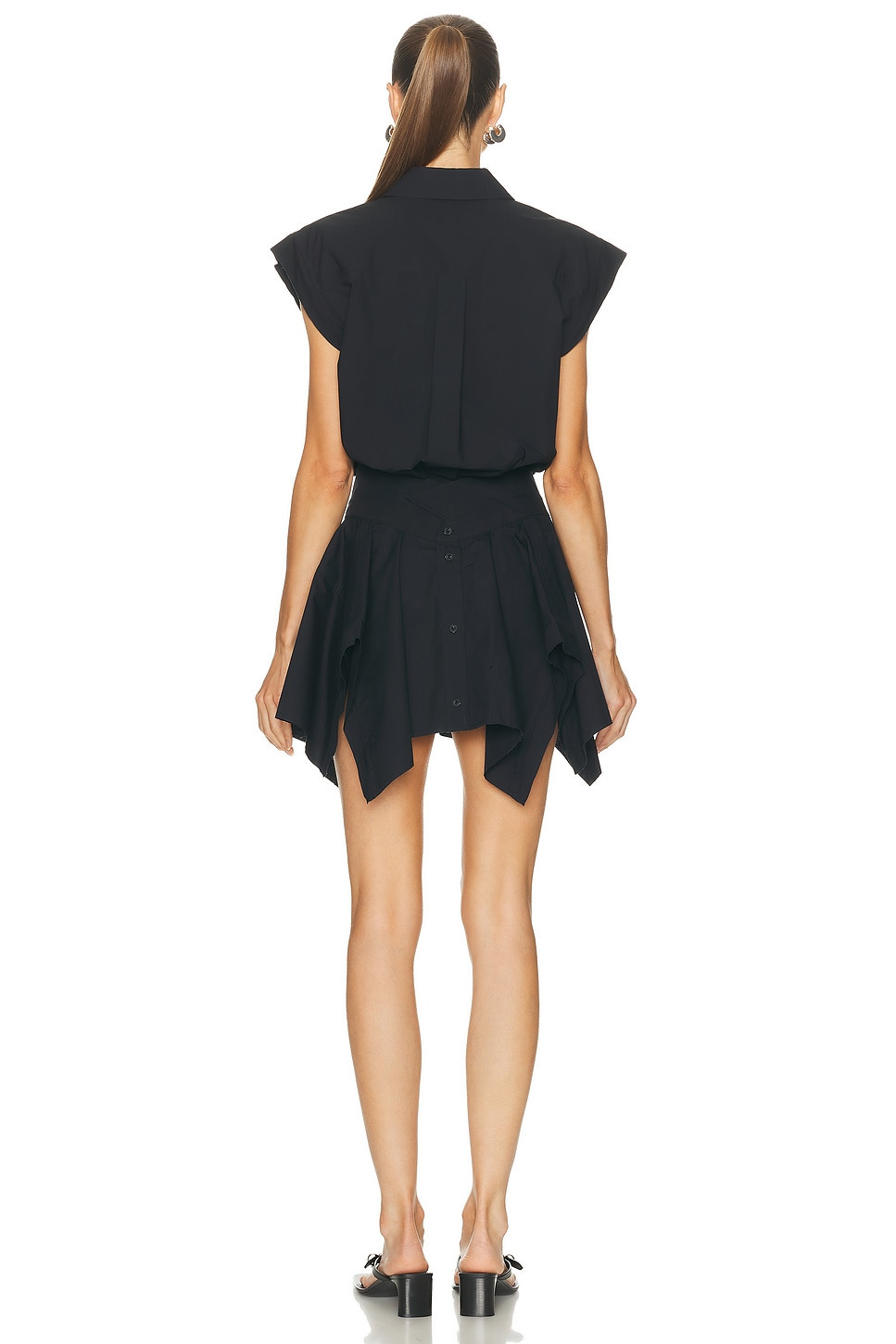 Cut Off Double Shirt Dress - 3