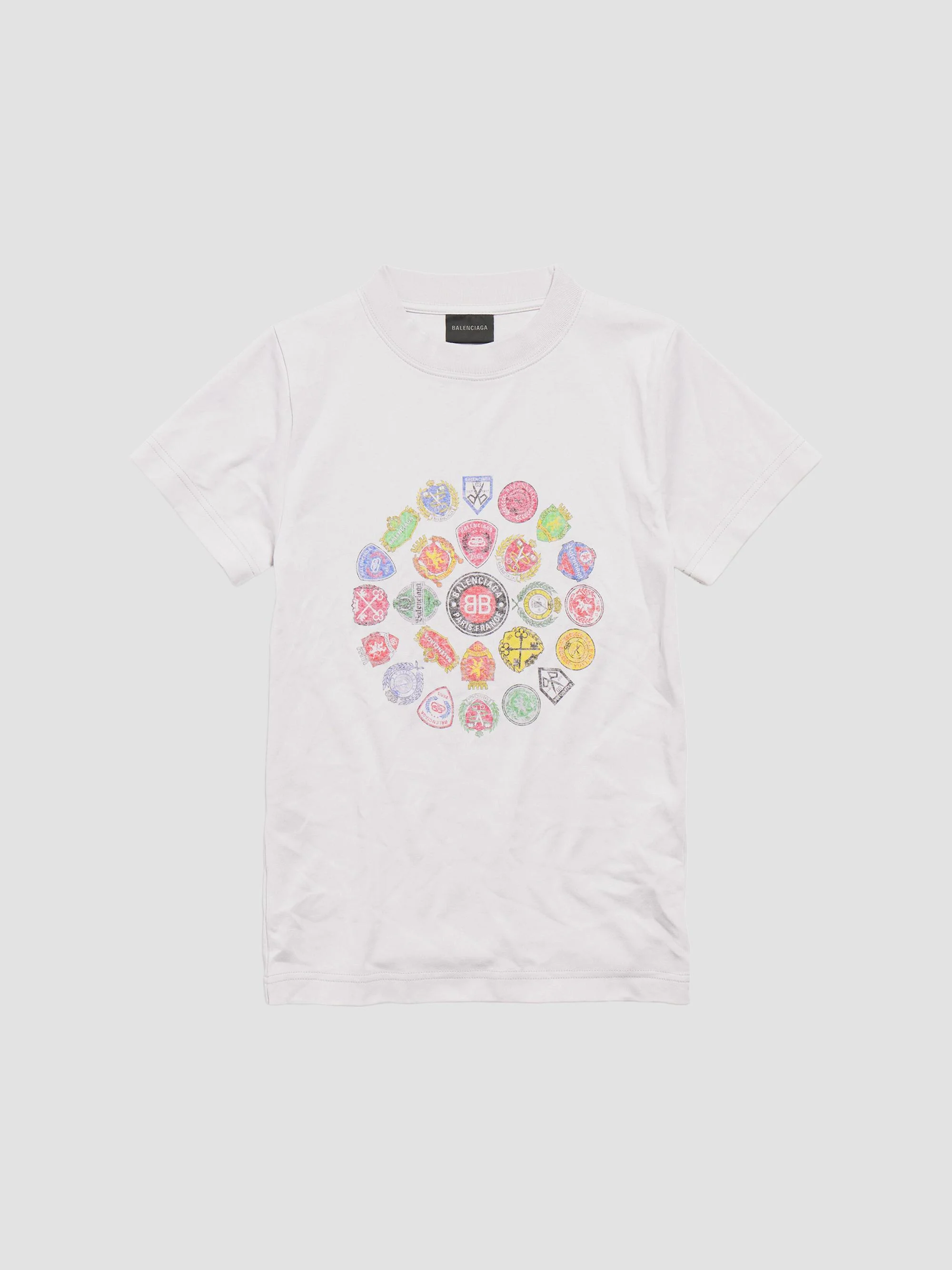 Women's Spiral Crest Fitted T-Shirt - Dirty White - 1
