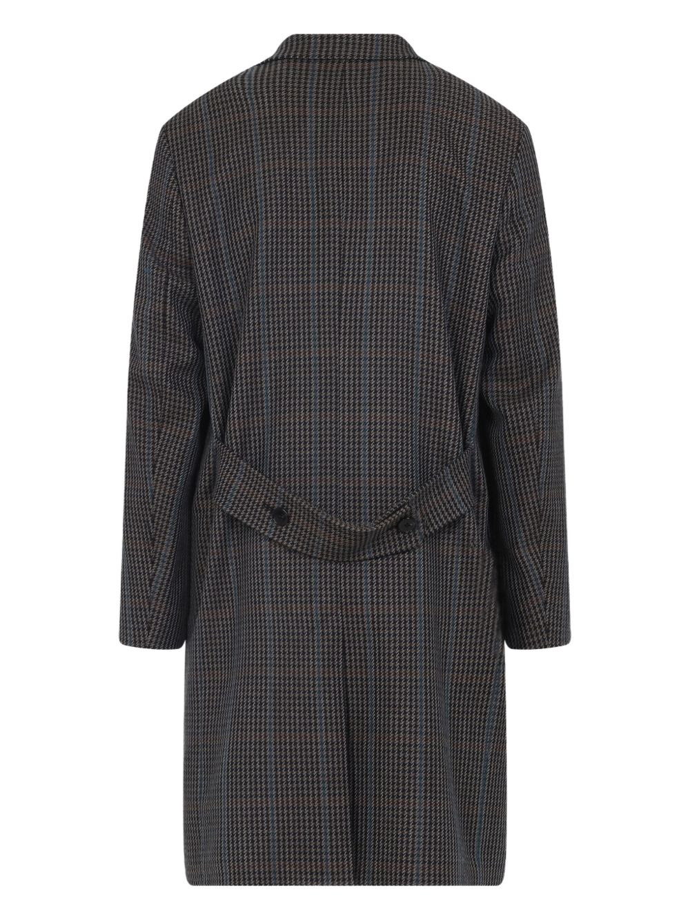 houndstooth wool single-breasted coat - 2
