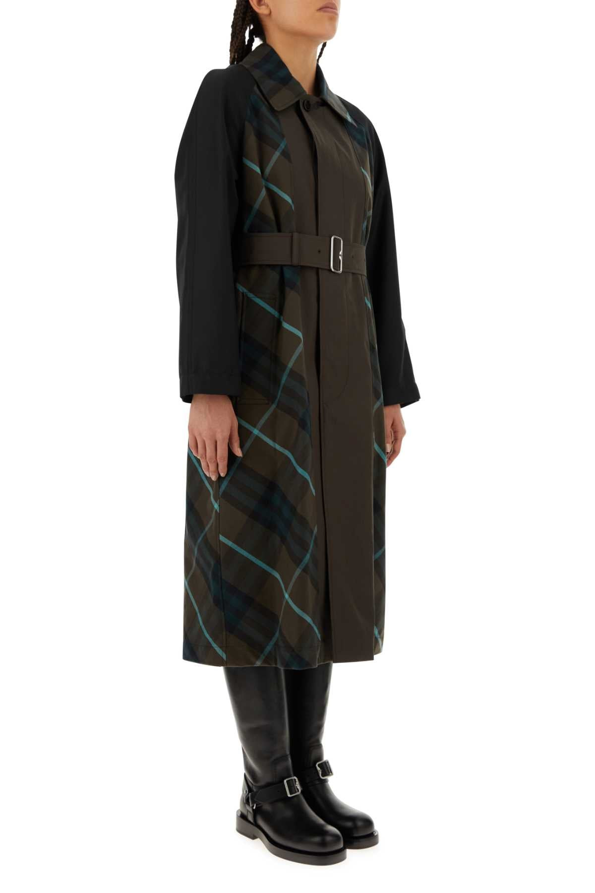 Burberry Women Embroidered Gabardine Bradford Trench Coat - 5