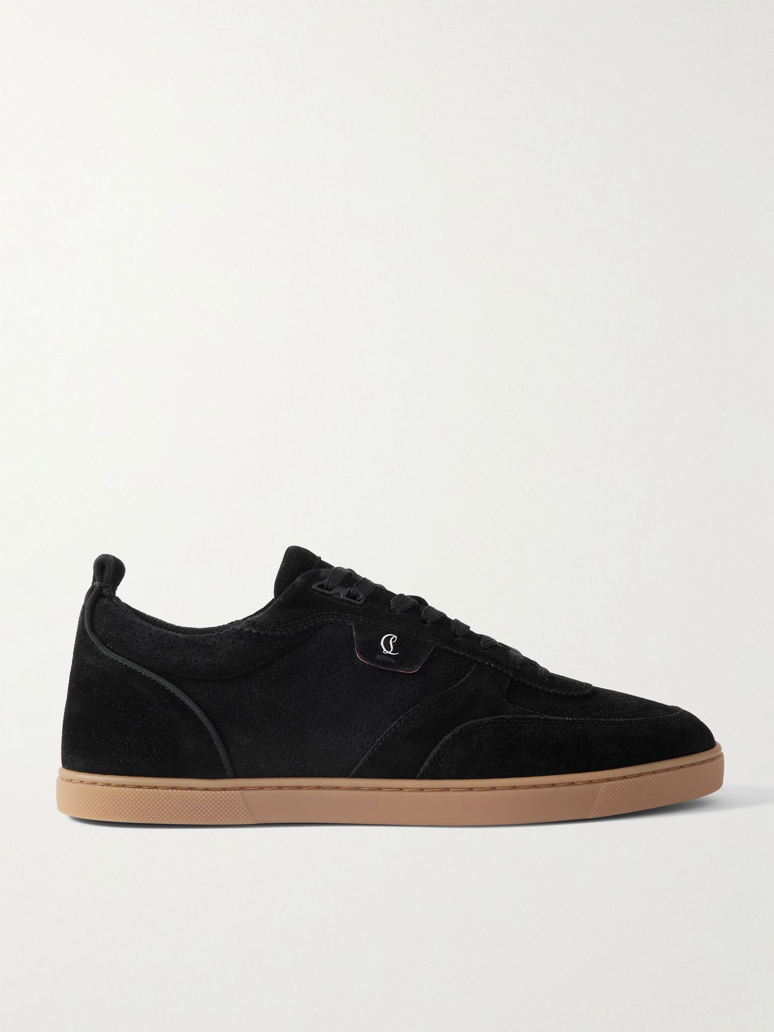 Tutti Rui Perforated Suede Sneakers Black - 1