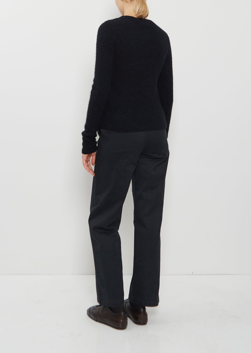 AURALEE Cashmere Melange Sweater — Top Navy Black outlook