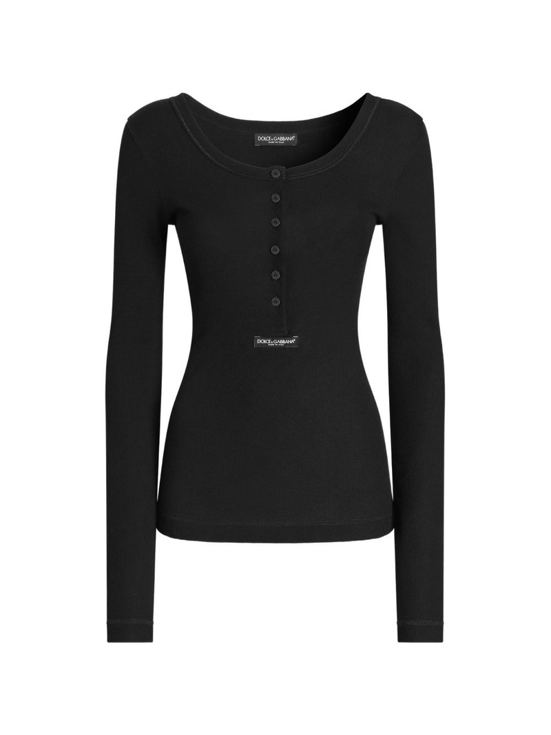 buttoned long-sleeve T-shirt 1