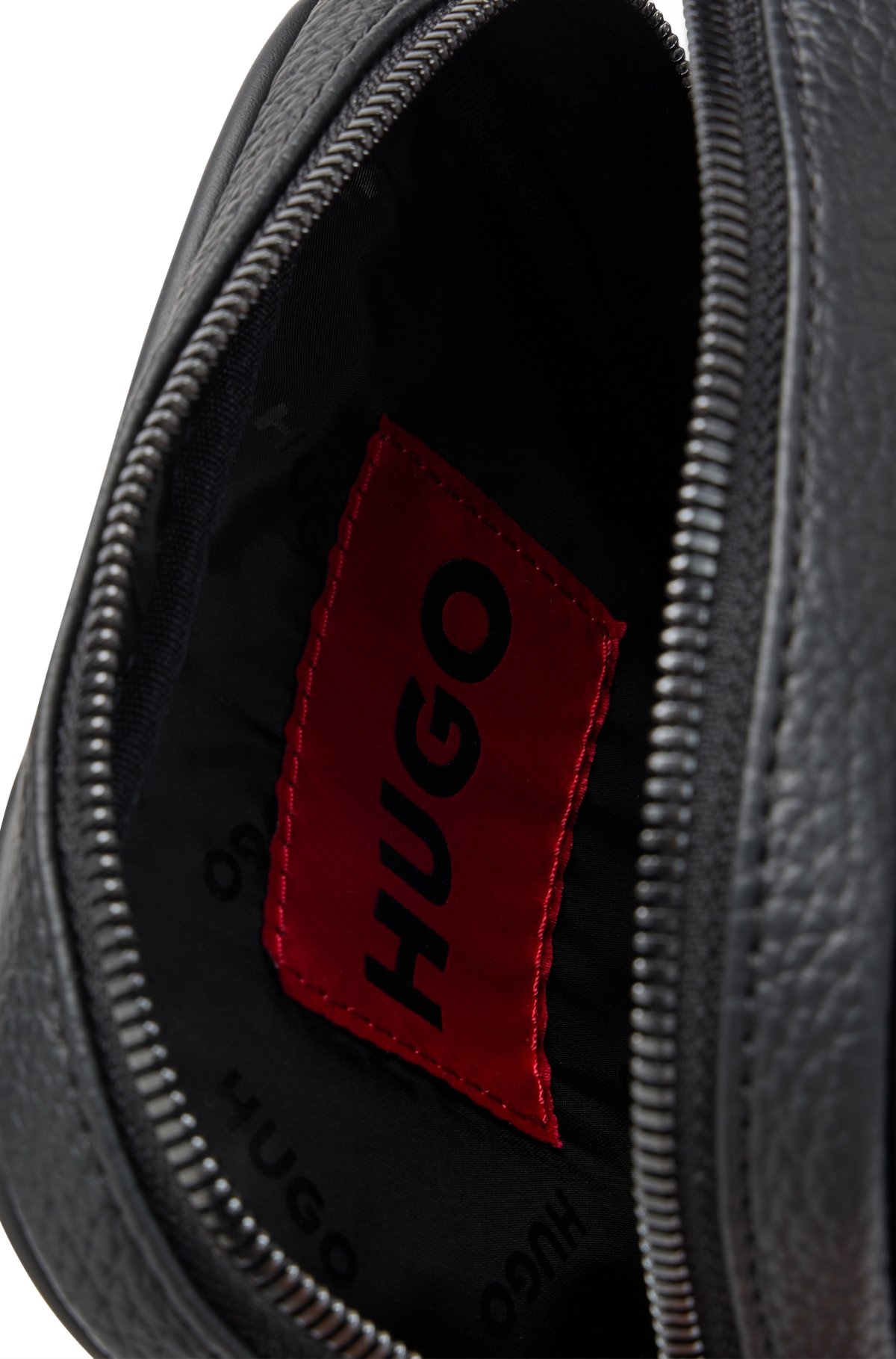 FAUX-LEATHER REPORTER BAG WITH STACKED LOGO - 6