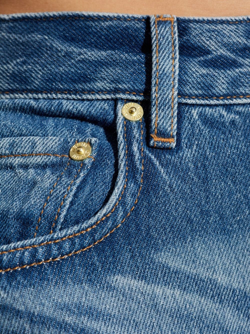 denim midi skirt - 5