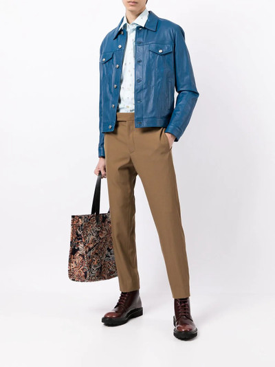 Paul Smith multiple-pocket leather jacket outlook