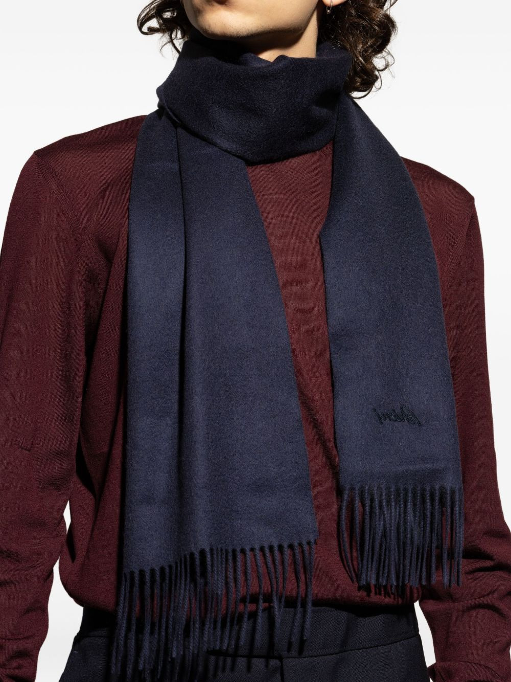 embroidered-fringe scarf - 4