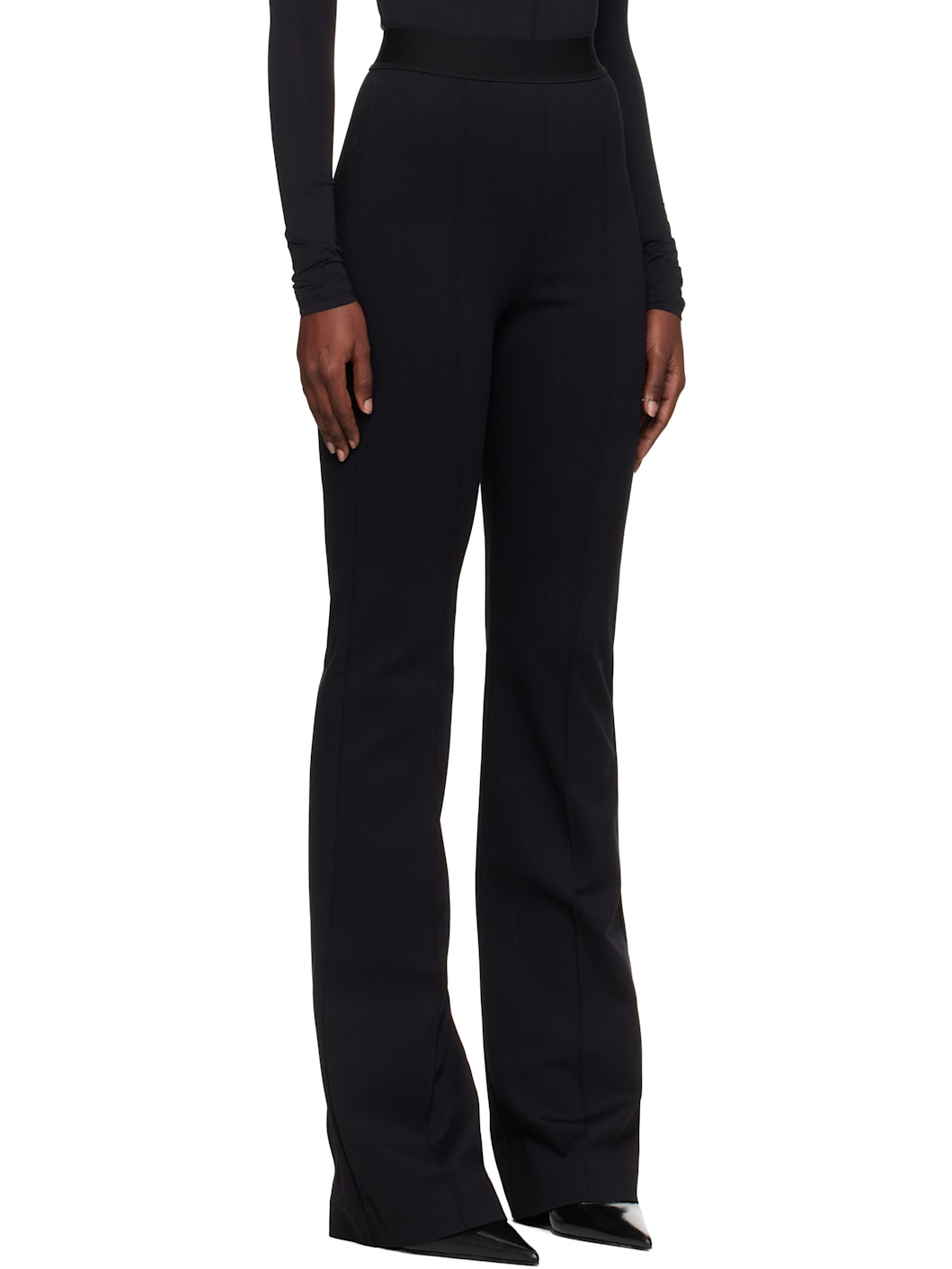 Black Rosie Huntington-Whiteley Flared Trousers - 2