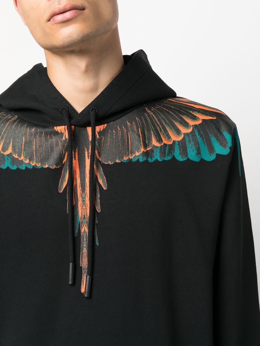 Wings-print pullover hoodie - 5