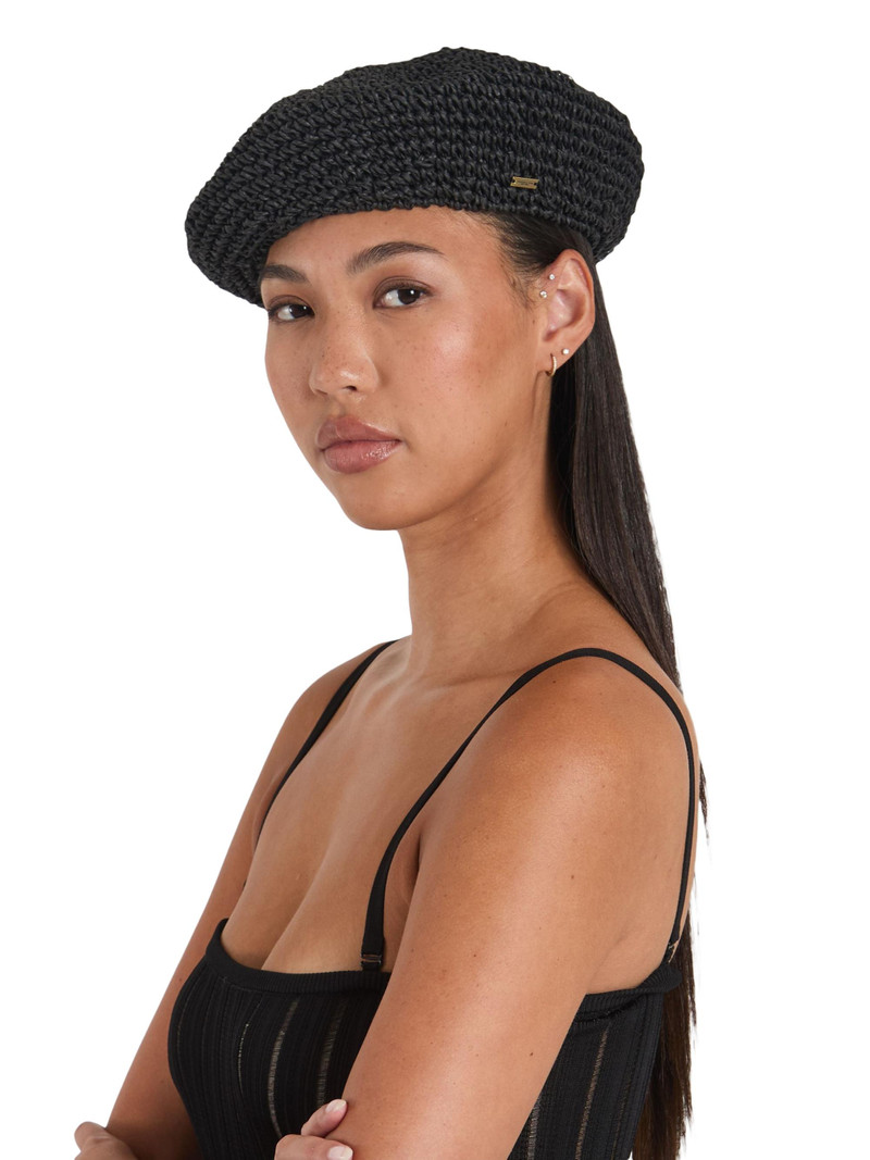 Women's Jackie Crochet Beret - Black 3