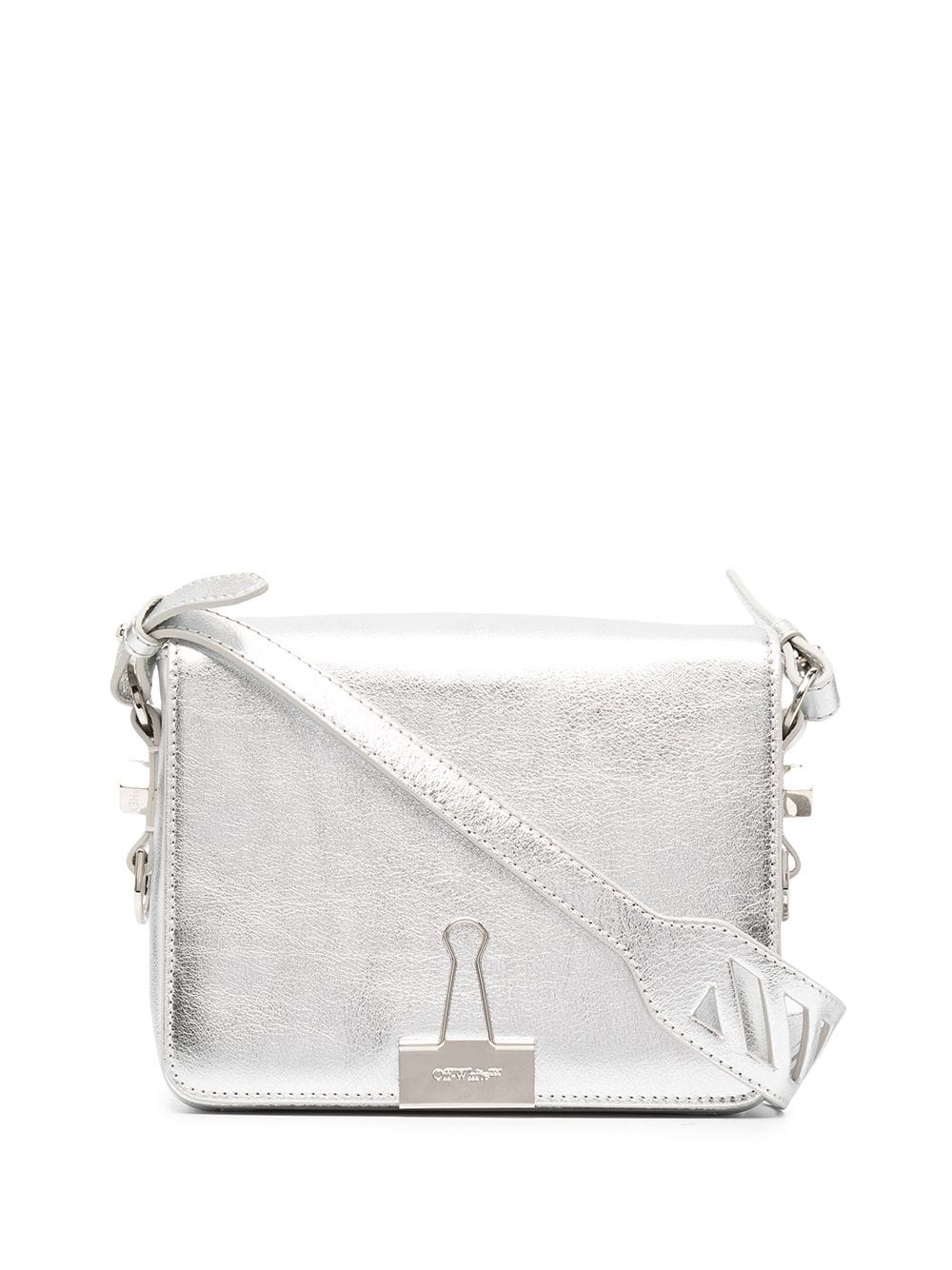 foldback-clip detail crossbody bag - 6