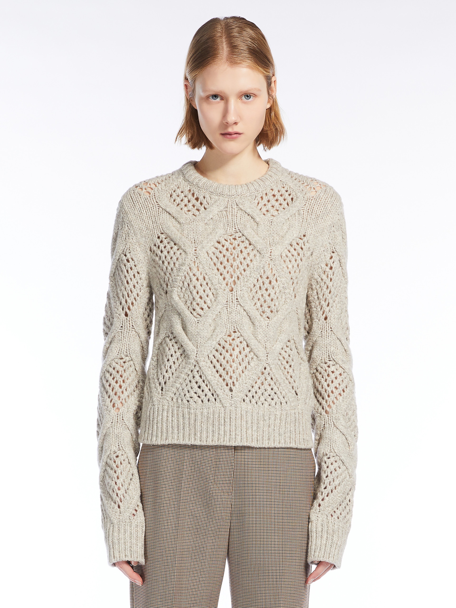 NARVEL Diamond-knit crew-neck sweater - 3