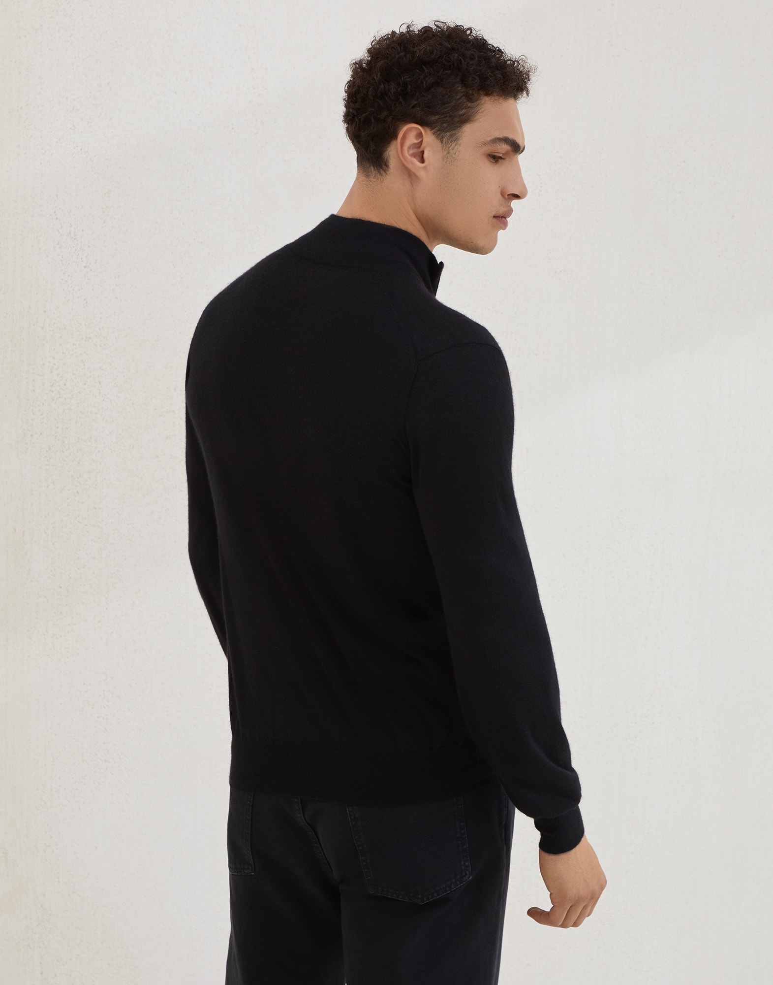 Cashmere and silk lightweight cardigan with zipper - 2