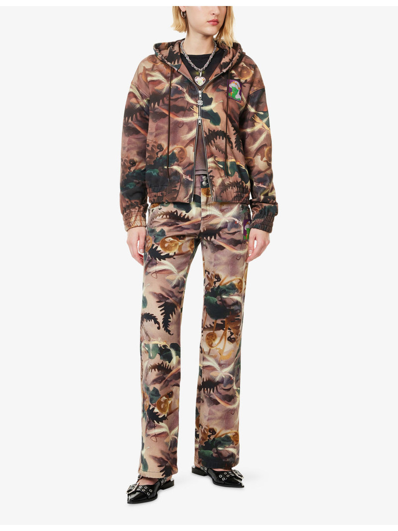 Chopova Lowena Harry Lambert for Chopova Lowena x Disney Fantastia Camo-Print Zipped Cotton-Jersey Hoody outlook