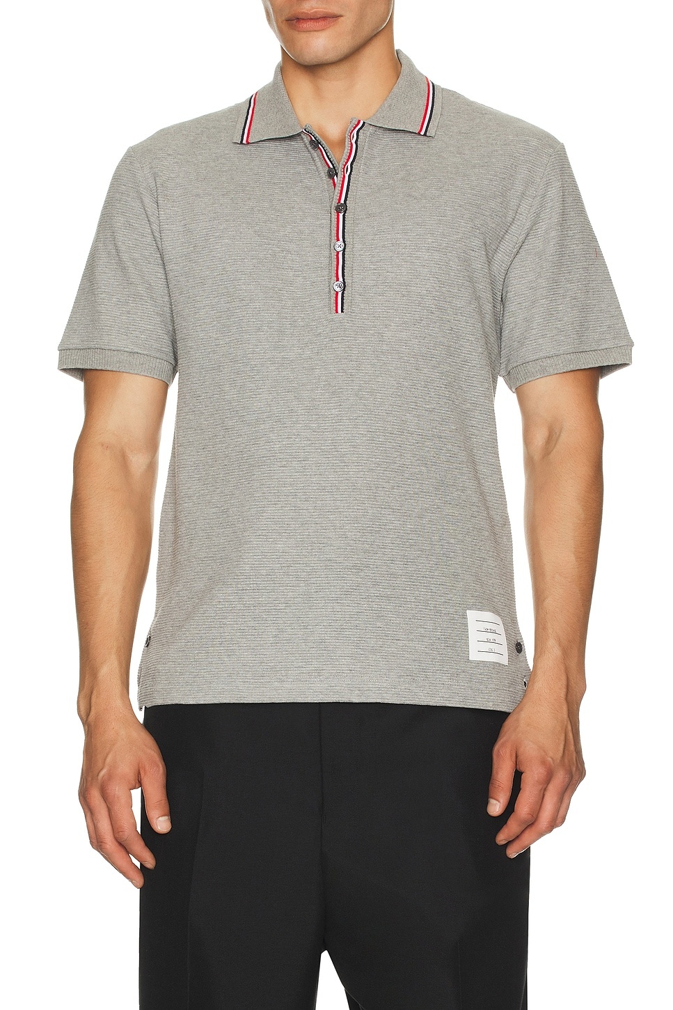 Short Sleeve Rib Polo - 4