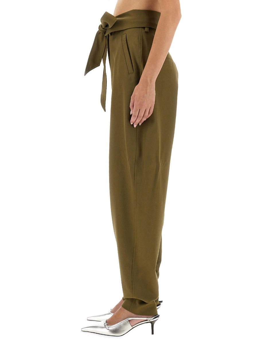 The Attico Women Gabardine Long Pants - 4
