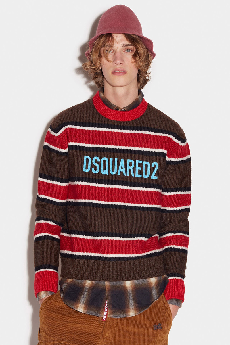 DSQUARED2 STRIPED PULLOVER - 1