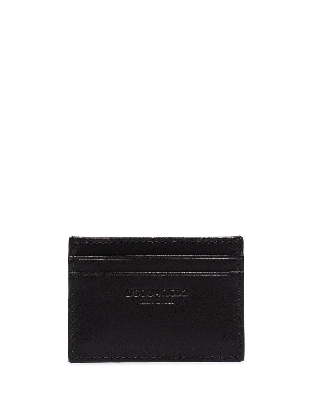 Icon logo-print leather card holder - 2