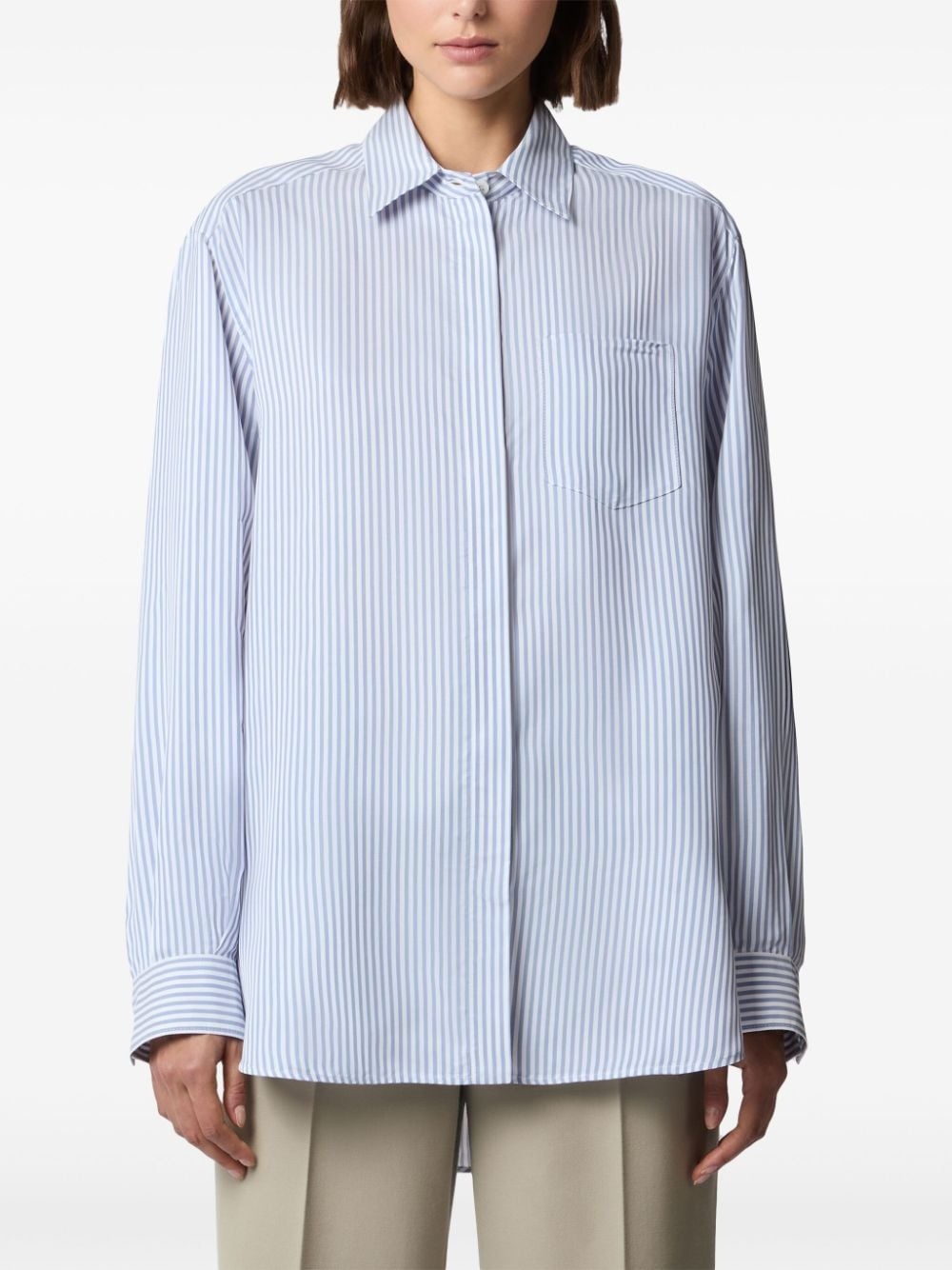striped poplin shirt - 2