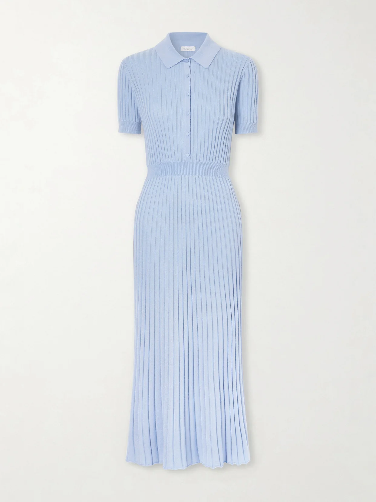 Amor Ribbed Silk And Cashmere-blend Midi Dress - 1