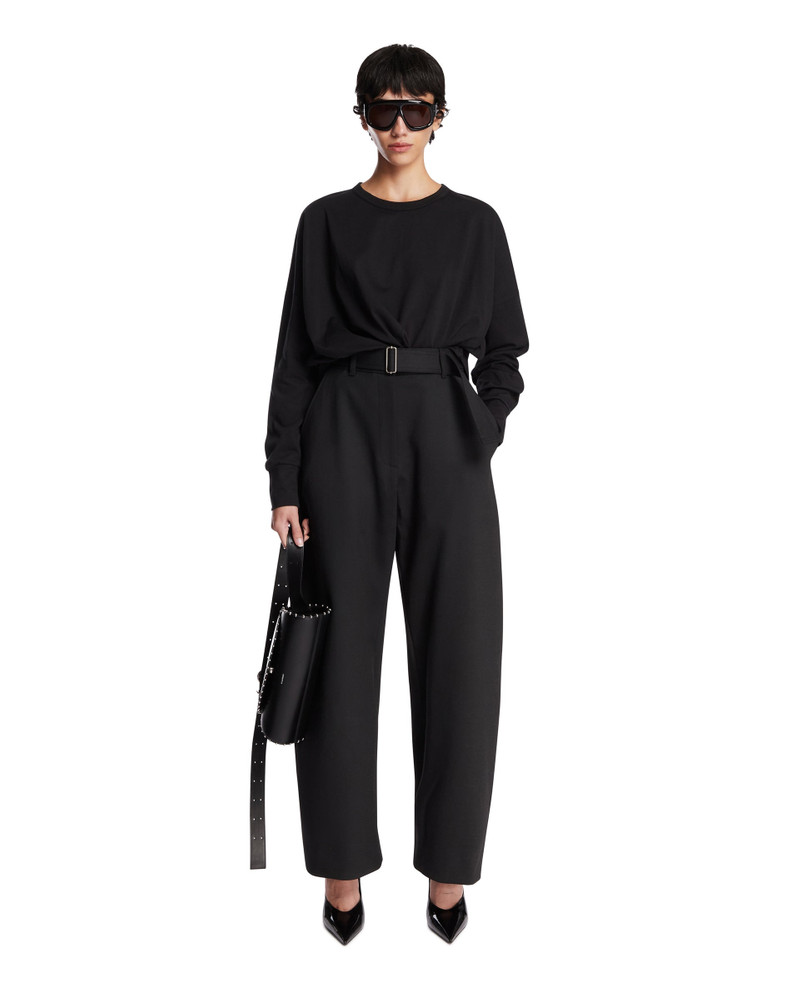 Studio Nicholson Black Logo Cotton Top outlook