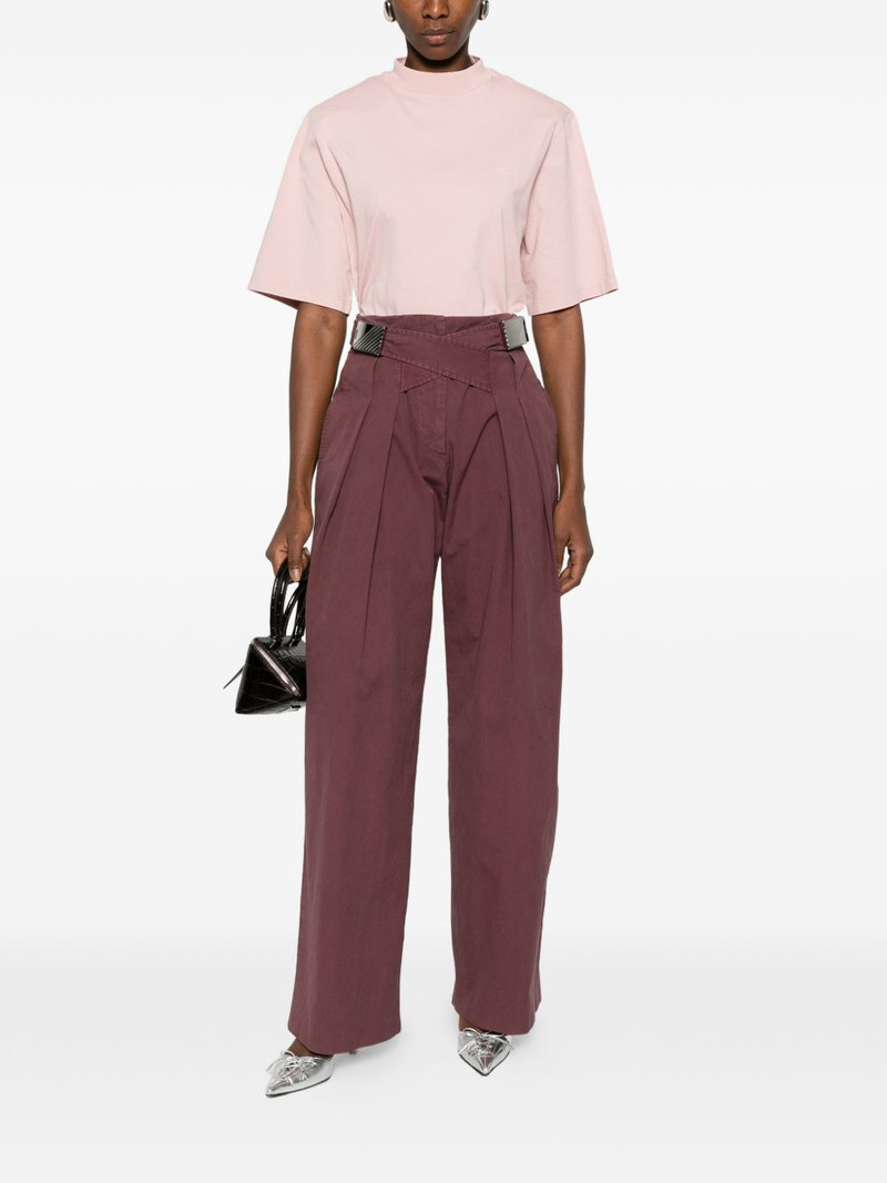 THE ATTICO buckle-detail pleated trousers outlook