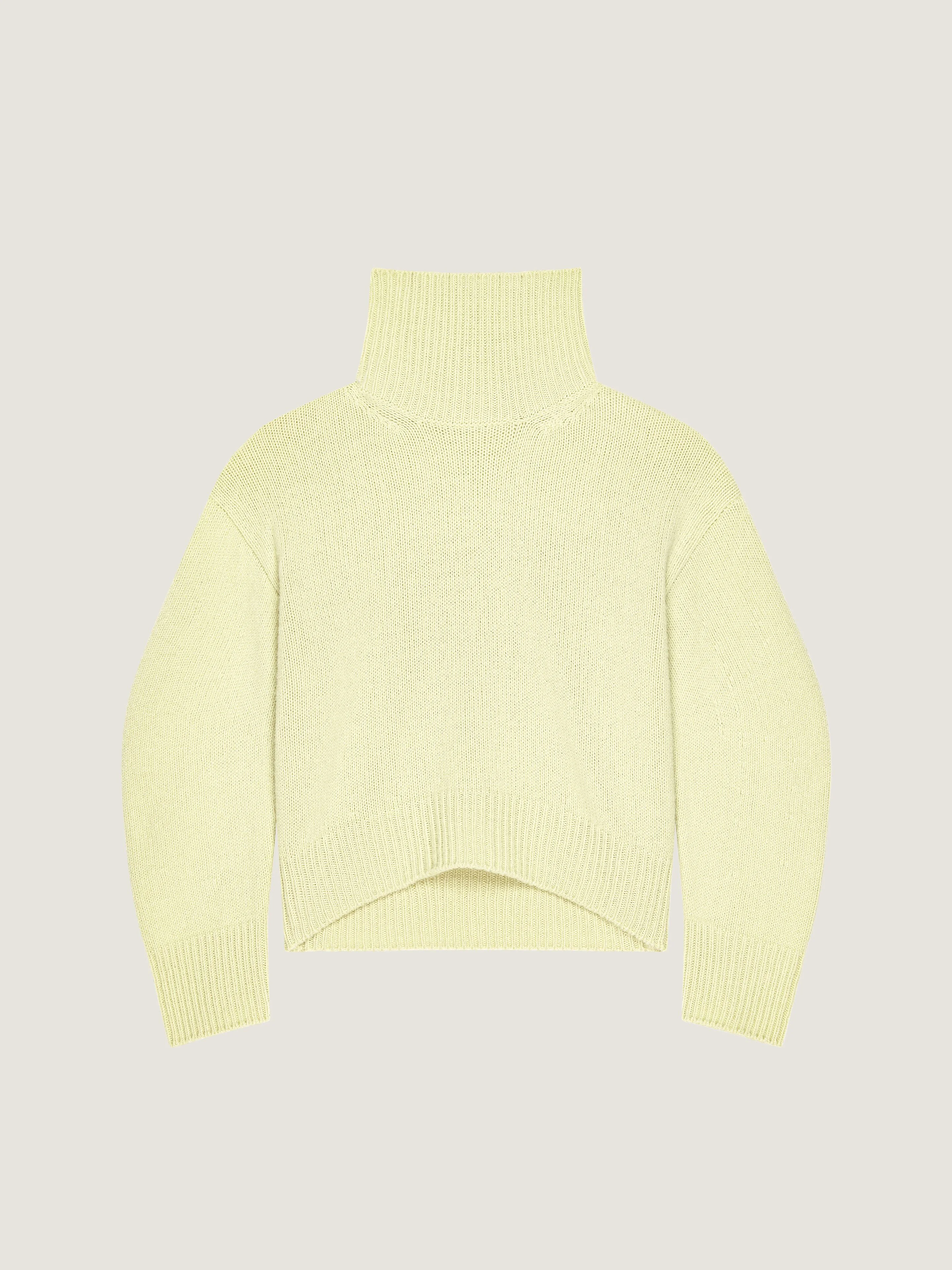 COUTURE SEAM TURTLENECK SWEATER IN ALPACA AND YAK WOOL - 1