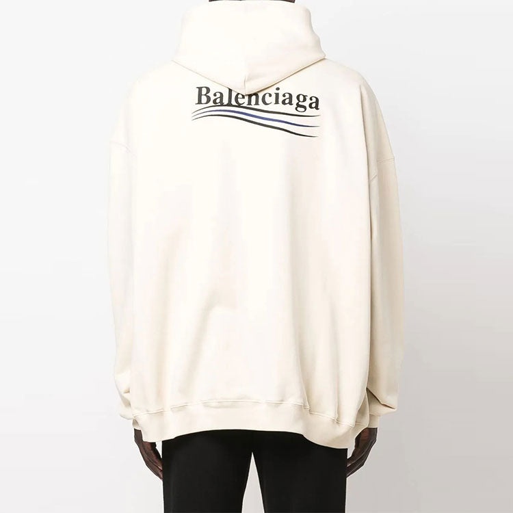 Balenciaga Political Campaign Large Fit Hoodie 'White' 620973TKVI98962 - 3