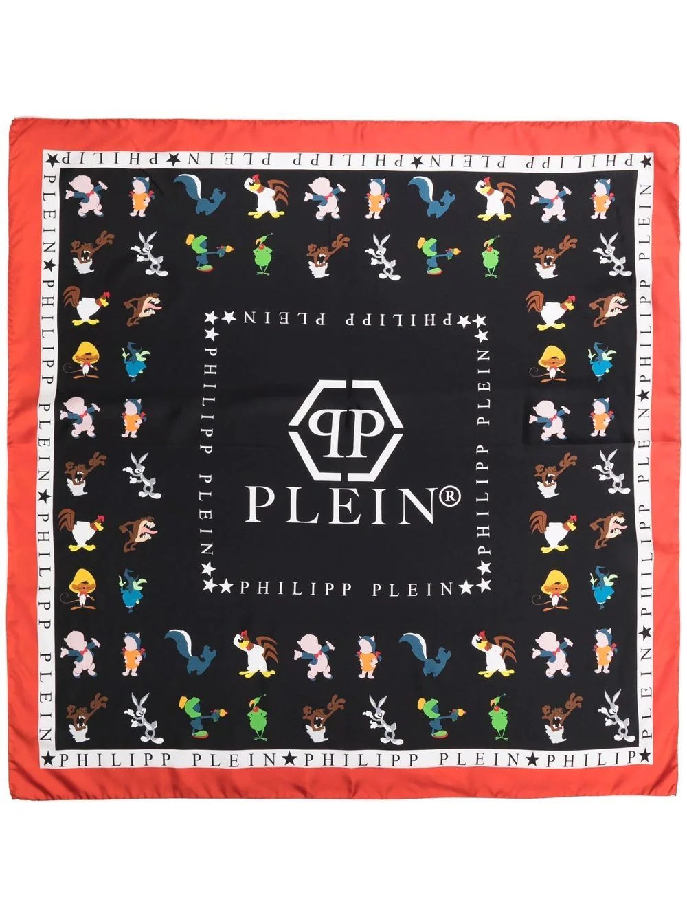 Looney Tunes monogram-print scarf - 3