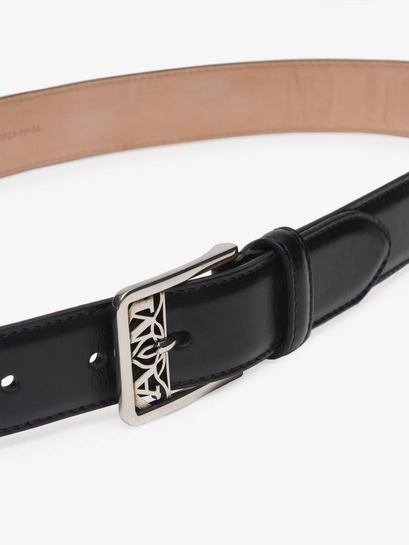 Men's The Seal Buckle Belt in Black - 3