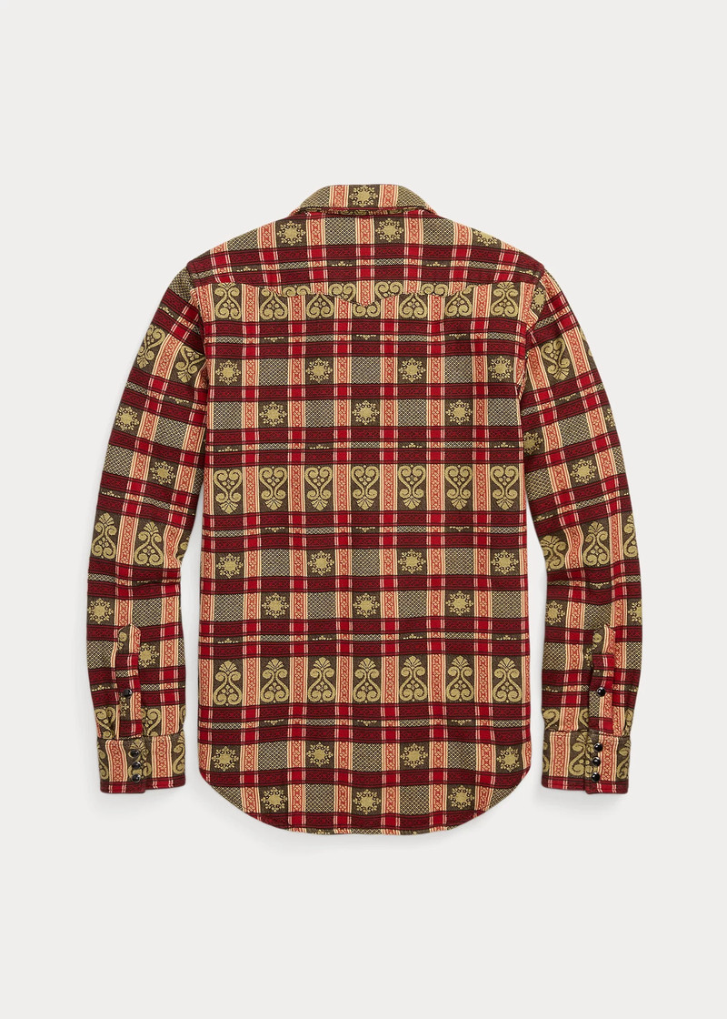 RRL by Ralph Lauren Slim Fit Double Cloth Western Shirt outlook