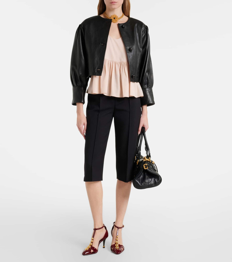 Chloé Virgin wool crêpe capri pants outlook