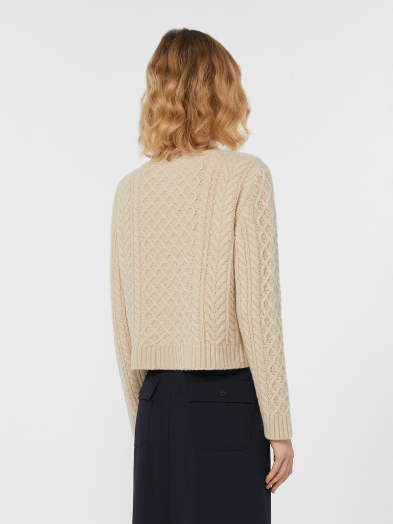 ABITO Wool knit crew-neck cardigan 4