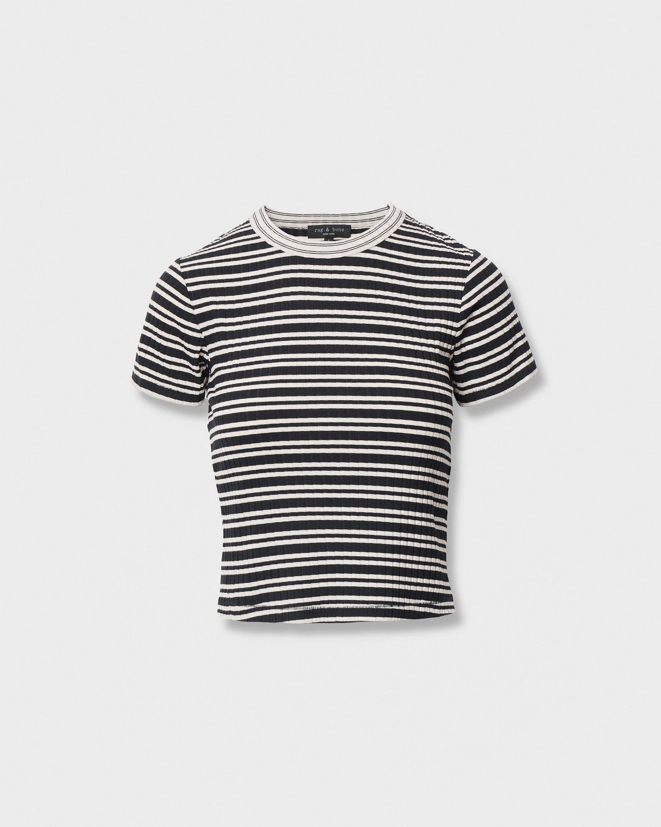 Luca Contrast Striped Tee - 1